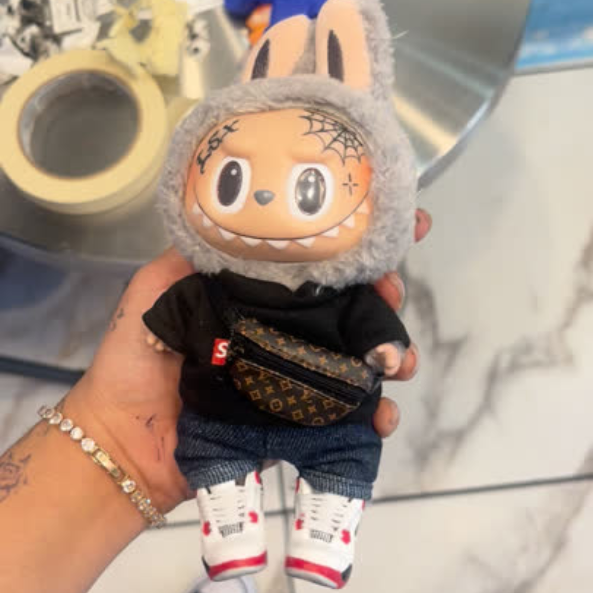 Custom Tattooed Mini Doll - One-of-a-Kind Handmade Design