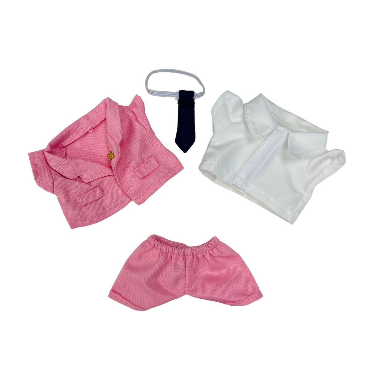 Mini Doll Business Chic Outfit Set - Blazer Shirt Tie & Pants/Skirt for Professional Look Comfortable Elegance Versatile Styling