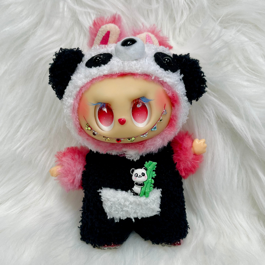 Custom Hand-Decorated Mini Doll - Nails, Colorful Eyelashes & Shiny Tooth Gems