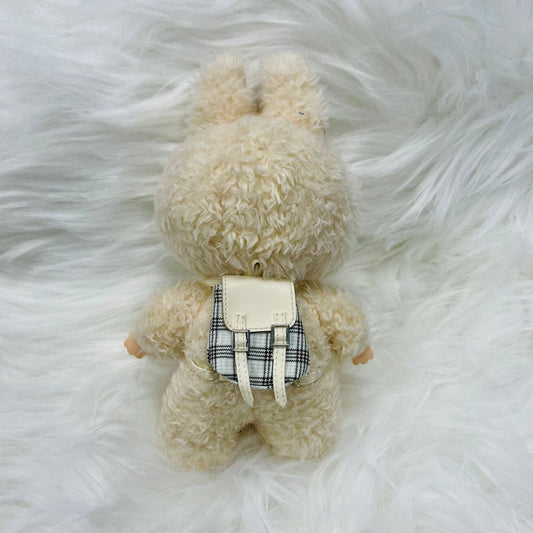 Doll Mini Plaid Backpack Cute Doll-Size Accessory with Plaid Design for Everyday Use