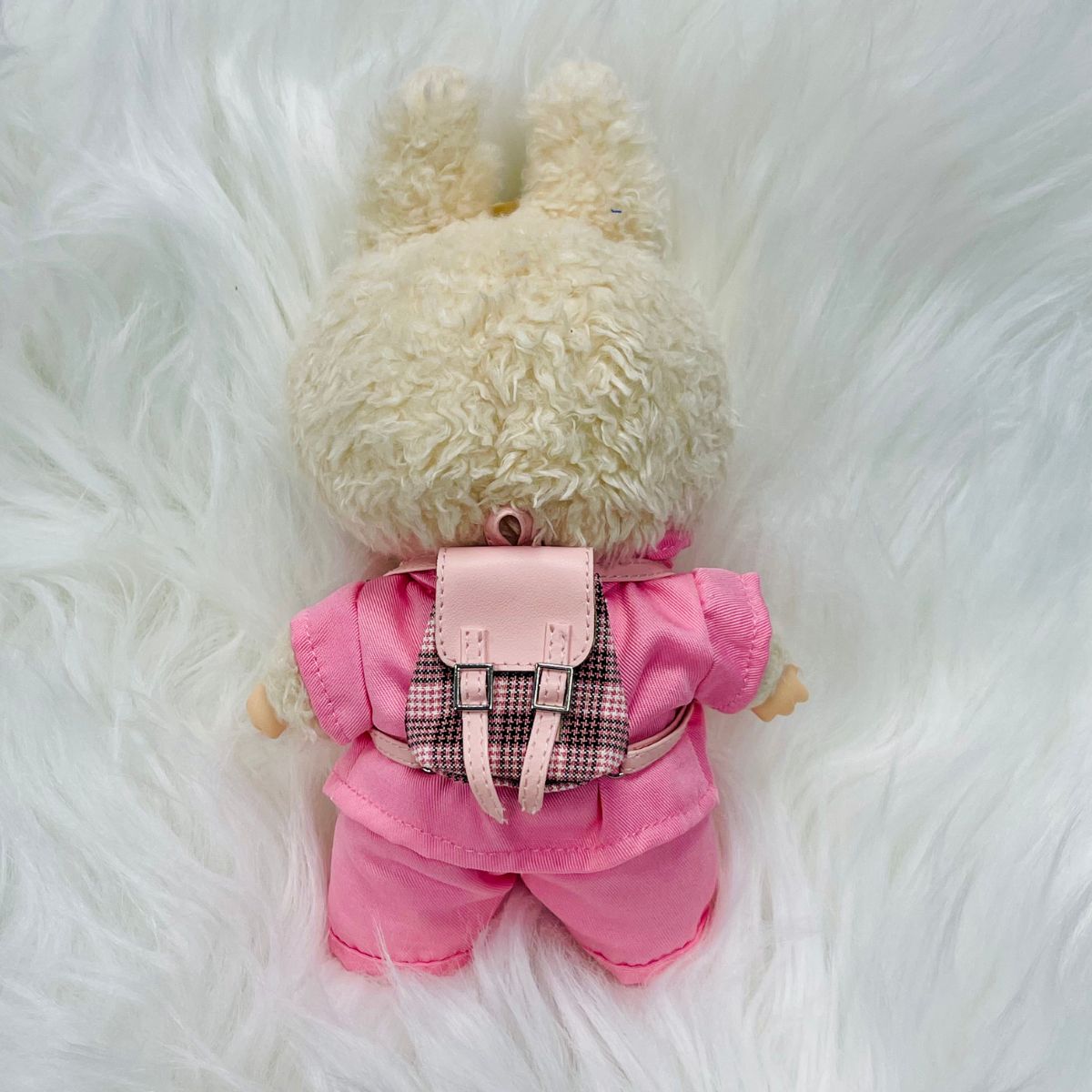 Doll Mini Plaid Backpack Cute Doll-Size Accessory with Plaid Design for Everyday Use
