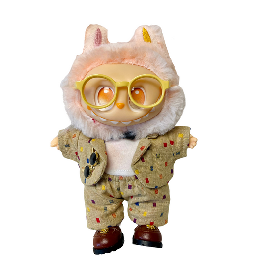Mini Doll Retro Blazer Outfit for Summer - 4-Piece Handmade Set with Vintage Charm & Handcrafted Details
