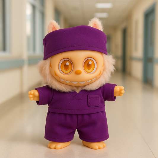Mini Doll Nurse Scrub Outfit - Handmade & Adorable