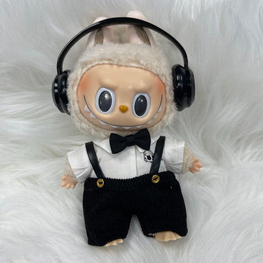 Mini Gentleman Doll Outfit - 3-Piece Doll Suit Set with Suspenders & Bowtie for Adorable Dolls