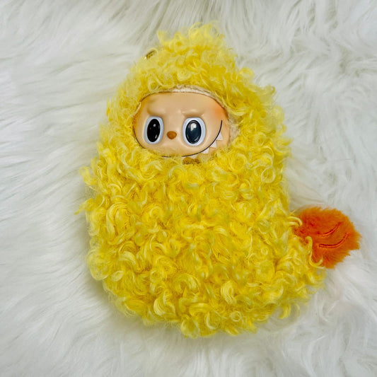 Mini Doll Tempura Shrimp Plush Costume Handmade Fluffy Outfit with Tail Unique Style