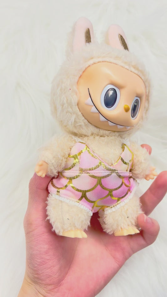 Mini Doll Mermaid Swimsuit for - Summer Swimsuit with Colorful Scale Design